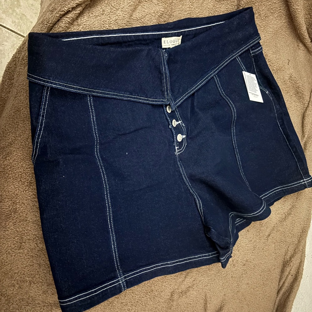 Eloquii Women's Navy skort